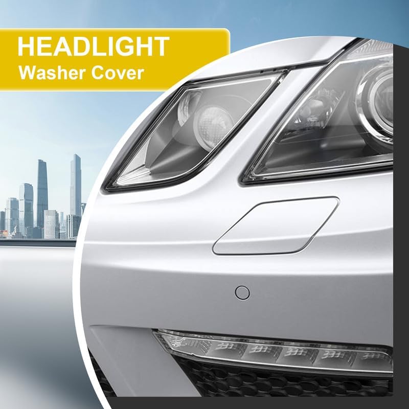 Goholy Car Front Bumper Headlight Washer Nozzle Cover Cap Compatible With Mercedes Benz E-Class W212 E300 E350 E400 E550 2008 2009 2010 2011 2012 2013 Headlight Cleaning Cover 2128600208 Water Spray Cover - Image 4